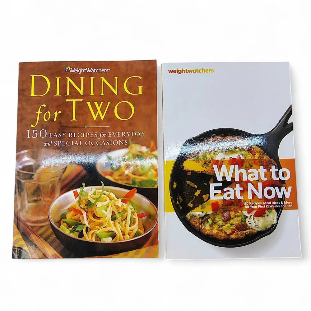 Weight Watchers Cookbooks Lot of 2 Books - Dining for Two and‎ What to Eat Now